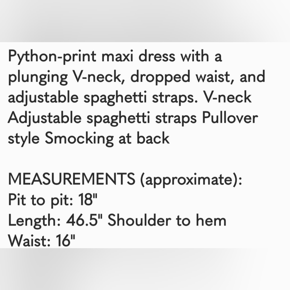 Frame Malibu Python Print Cross Back Maxi Dress in Yellow Size L - Picture 7 of 7